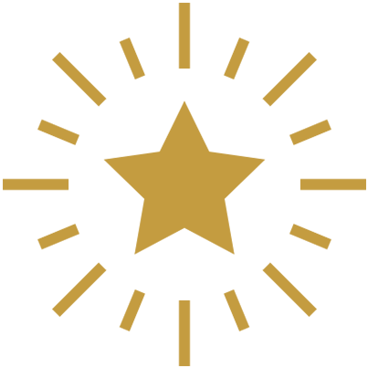 Icon of a bright gold star